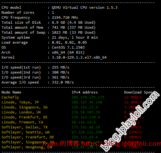 XHostFire VPS bench.sh 跑分 XHostFire VPS bench.sh 跑分
