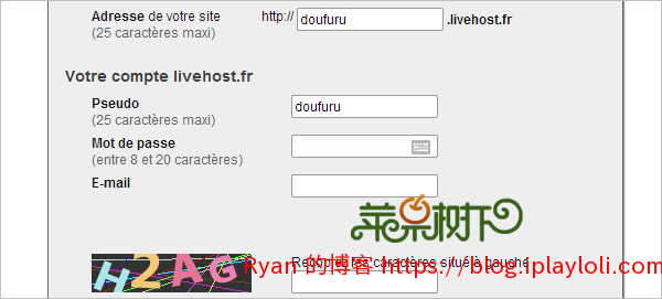 Livehost.fr 填写更多信息 Livehost.fr 填写更多信息
